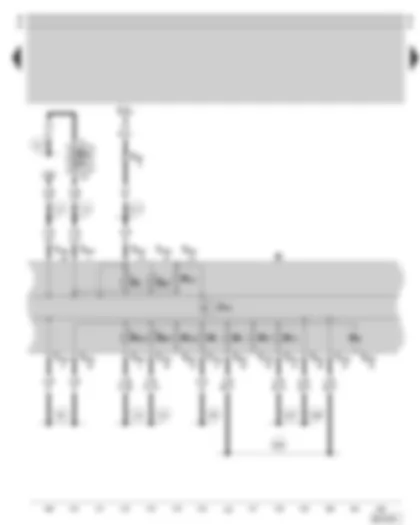 Wiring Diagram  SKODA OCTAVIA 1997 - Dash panel insert - combi-processor in dash panel insert - warning lamps - fuse holder