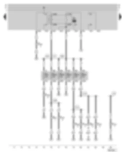 Wiring Diagram  SKODA OCTAVIA 1997 - Fuel pump relay - fuse holder