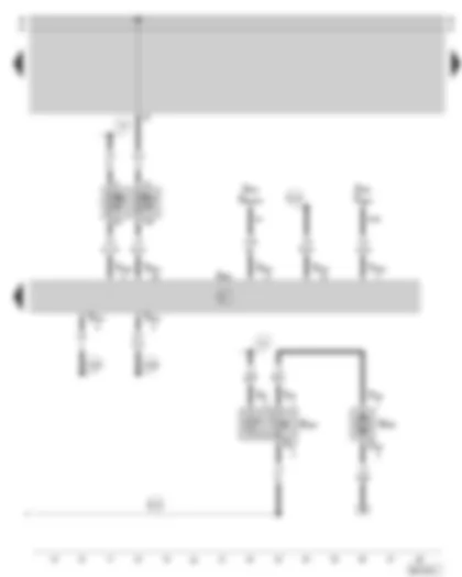 Wiring Diagram  SKODA OCTAVIA 1998 - Convenience electric central control unit - remote fuel filler flap release - fuse holder