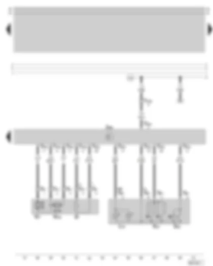 Wiring Diagram  SKODA OCTAVIA 1997 - Electrically adjustable and heated exterior mirror for driver door