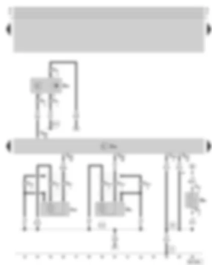 Wiring Diagram  SKODA OCTAVIA 1997 - Motronic control unit - Hall sender - knock sensor I - knock sensor II