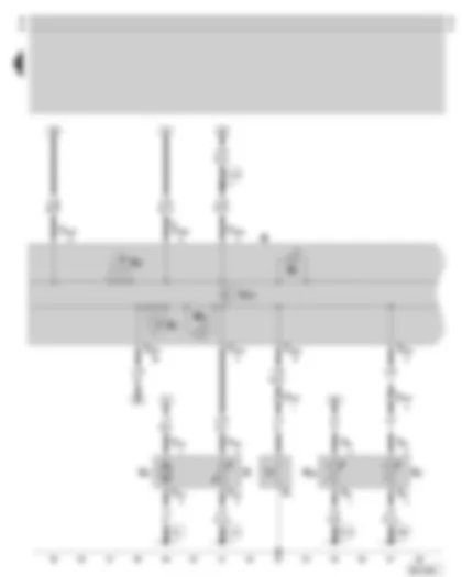 Wiring Diagram  SKODA OCTAVIA 1997 - Dash panel insert - combi-processor in dash panel insert - rev. counter - fuel gauge - warning lamps - fuel pump - fuel gauge sender - coolant temperature sender - coolant temperature gauge sender - oil pressure switch