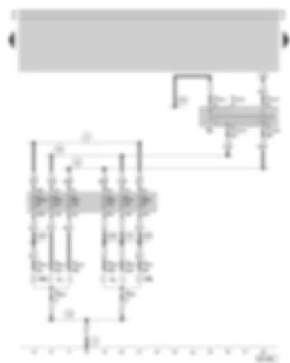 Wiring Diagram  SKODA OCTAVIA 1997 - Headlight dipper/flasher switch - headlight - fuse holder