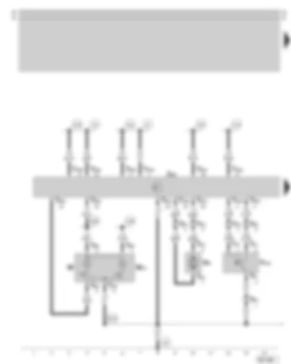 Wiring Diagram  SKODA OCTAVIA 1998 - Convenience electric central control unit - central locking for rear lid - interior light