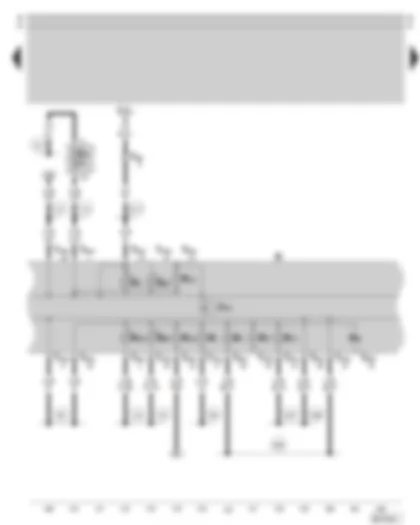 Wiring Diagram  SKODA OCTAVIA 1998 - Dash panel insert - combi-processor in dash panel insert - warning lamps - fuse holder