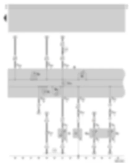 Wiring Diagram  SKODA OCTAVIA 1998 - Dash panel insert - combi-processor in dash panel insert - rev. counter - fuel gauge - warning lamps - fuel gauge sender - coolant temperature sender - coolant temperature gauge sender - oil pressure switch