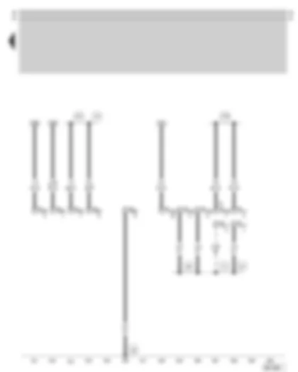 Wiring Diagram  SKODA OCTAVIA 1998 - Connector for radio - connector for diagnostic connection