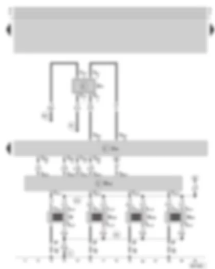 Wiring Diagram  SKODA OCTAVIA 1998 - Motronic control unit - ignition system - air mass meter