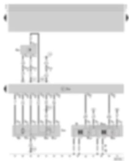 Wiring Diagram  SKODA OCTAVIA 1997 - Motronic control unit - throttle valve control unit - speedometer sender - ignition system