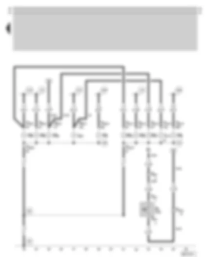 Wiring Diagram  SKODA OCTAVIA 1997 - Brake light - turn signal - reversing light - rear fog lights - tail light - reversing light switch