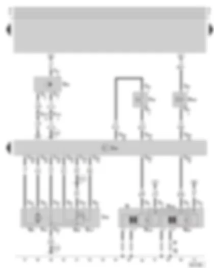 Wiring Diagram  SKODA OCTAVIA 1998 - Motronic control unit - throttle valve control unit - speedometer sender - ignition system - power assisted steering pressure switch - variable intake manifold change-over valve