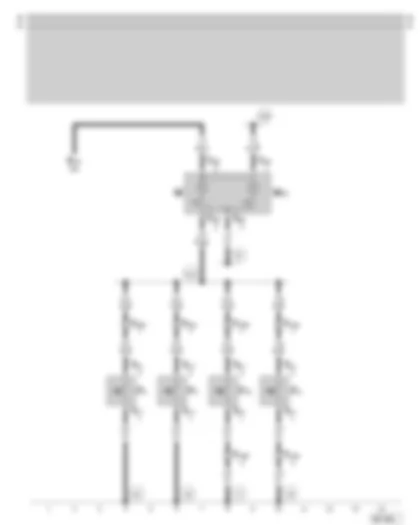 Wiring Diagram  SKODA OCTAVIA 1997 - Interior light - door contact switch (only on vehicles without central locking)