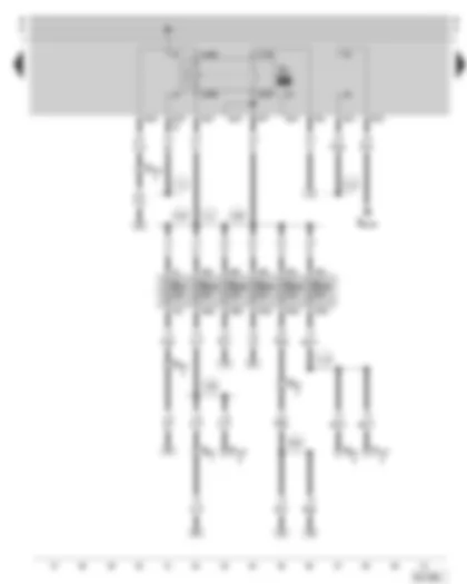 Wiring Diagram  SKODA OCTAVIA 1999 - Fuel pump relay - fuse holder