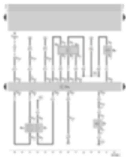 Wiring Diagram  SKODA OCTAVIA 1999 - Motronic control unit - lambda probe - air mass meter and intake air temperature sender