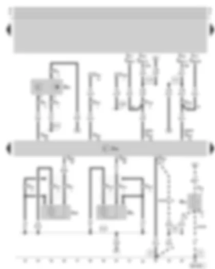 Wiring Diagram  SKODA OCTAVIA 1999 - Motronic control unit - Hall sender - knock sensor I - knock sensor II - connector for diagnostic connection