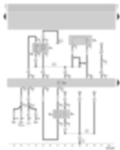 Wiring Diagram  SKODA OCTAVIA 1999 - 1AV control unit - lambda probe - intake air temperature sender and intake manifold pressure - knock sensor