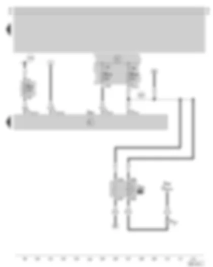 Wiring Diagram  SKODA OCTAVIA 1999 - Radiator fan control unit - fuse holder on the battery - blower relay