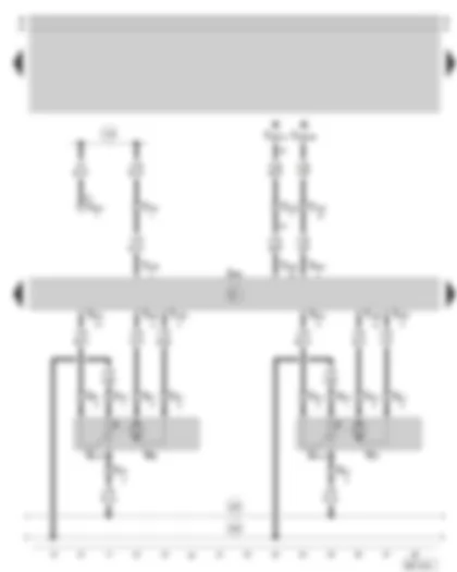 Wiring Diagram  SKODA OCTAVIA 1999 - Climatronic control unit - central flap control motor - footwell/defroster flap control motor