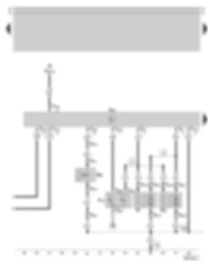 Wiring Diagram  SKODA OCTAVIA 1999 - Radiator fan control unit - radiator fan thermal switch - radiator fan - air conditioning system magnetic coupling