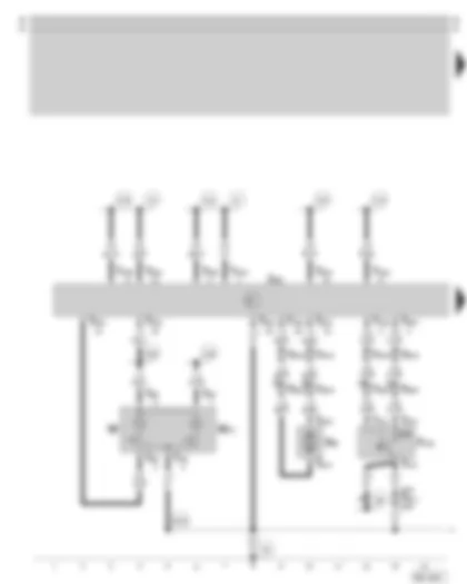 Wiring Diagram  SKODA OCTAVIA 1998 - Convenience electric central control unit - central locking for rear lid - interior light