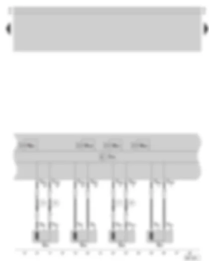 Wiring Diagram  SKODA OCTAVIA 1999 - ABS control unit - Speed sensor