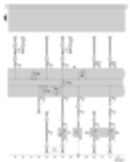 Wiring Diagram  SKODA OCTAVIA 1999 - Dash panel insert - combi-processor in dash panel insert - rev. counter - fuel gauge - warning lamps - fuel gauge sender - coolant temperature sender - coolant temperature gauge sender - oil pressure switch