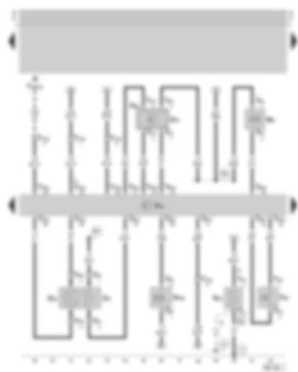 Wiring Diagram  SKODA OCTAVIA 1999 - Simos control unit - lambda probe - air mass meter and intake air temperature sender - variable intake manifold change-over valve - power assisted steering pressure switch