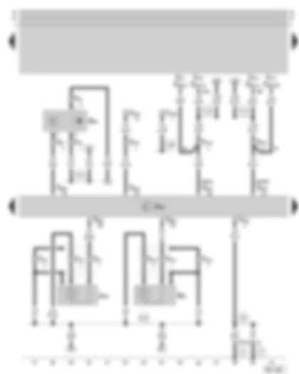 Wiring Diagram  SKODA OCTAVIA 1999 - Motronic control unit - Hall sender - knock sensor I - knock sensor II - connector for diagnostic connection