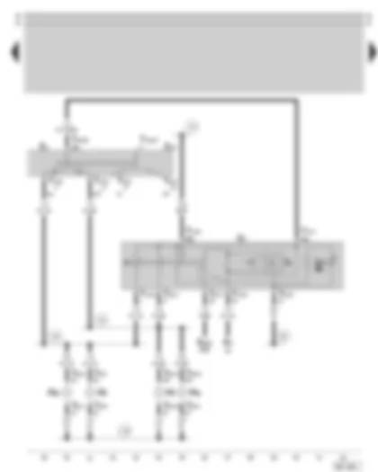 Wiring Diagram  SKODA OCTAVIA 1999 - Turn signal and hazard warning light system - parking light switch (only on vehicles SLX without trailer coupling)