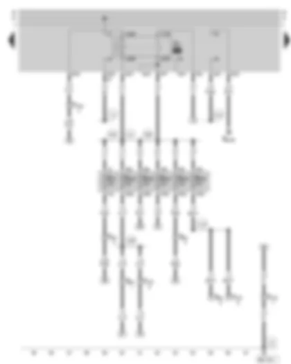 Wiring Diagram  SKODA OCTAVIA 1999 - Fuel pump relay - fuse holder
