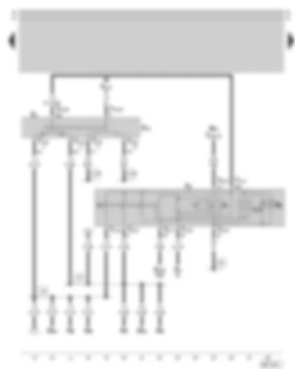 Wiring Diagram  SKODA OCTAVIA 1999 - Turn signal and hazard warning light system - parking light switch (only on vehicles LX - GLX)