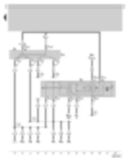Wiring Diagram  SKODA OCTAVIA 1999 - Turn signal and hazard warning light system - parking light switch (only on vehicles SLX)