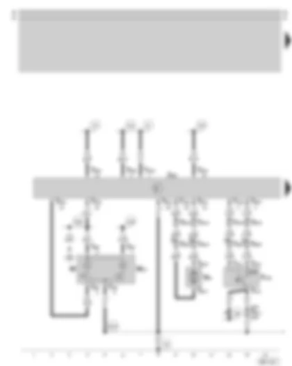 Wiring Diagram  SKODA OCTAVIA 1999 - Convenience electric central control unit - central locking for rear lid - interior light