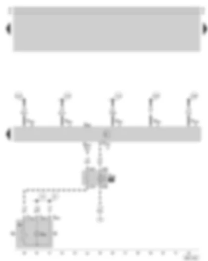 Wiring Diagram  SKODA OCTAVIA 1999 - Convenience electric central control unit - socket - cigarette lighter - cigarette lighter relay