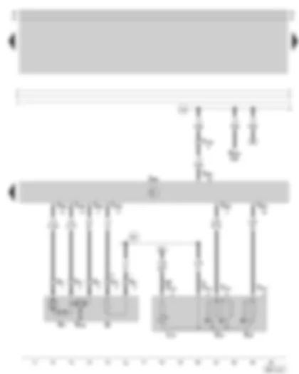 Wiring Diagram  SKODA OCTAVIA 1999 - Electrically adjustable and heated exterior mirror for driver door