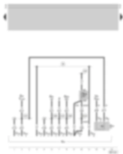 Wiring Diagram  SKODA OCTAVIA 1999 - 13-pin socket for trailer coupling - rear fog light deactivation