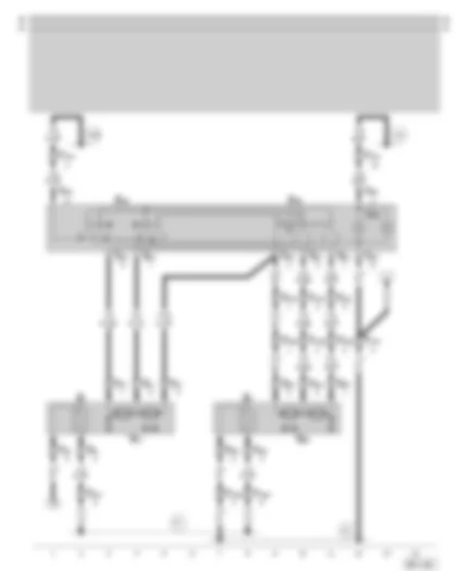 Wiring Diagram  SKODA OCTAVIA 1997 - Exterior mirror - heated and adjustable