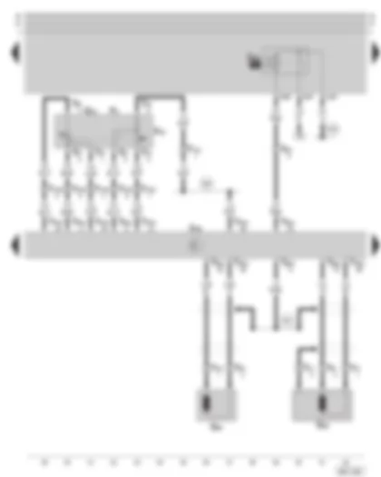 Wiring Diagram  SKODA OCTAVIA 1997 - Diesel direct injection system control unit - engine speed sender - diesel direct injection system relay