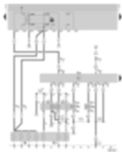 Wiring Diagram  SKODA OCTAVIA 1998 - Diesel direct injection system control unit - glow plugs - glow plug relay - coolant glow plugs - exhaust gas recirculation valve - charge pressure control solenoid valve