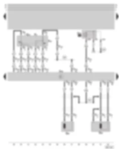 Wiring Diagram  SKODA OCTAVIA 1998 - Diesel direct injection system control unit - engine speed sender - diesel direct injection system relay