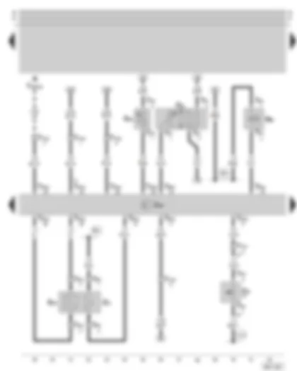 Wiring Diagram  SKODA OCTAVIA 1998 - Motronic control unit - lambda probe -  intake air temperature sender - altitude sender