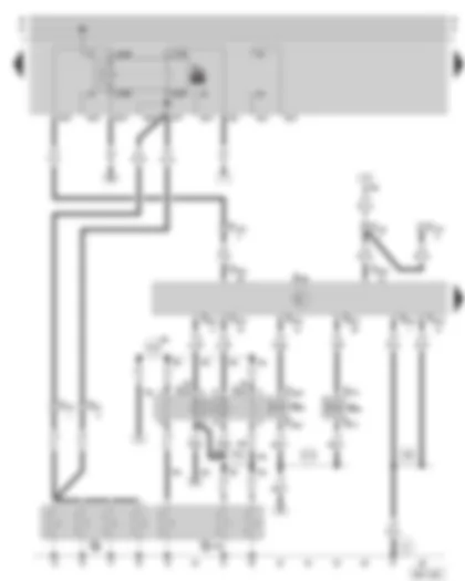 Wiring Diagram  SKODA OCTAVIA 1999 - Diesel direct injection system control unit - glow plugs - glow plug relay - coolant glow plugs - exhaust gas recirculation valve - charge pressure control solenoid valve