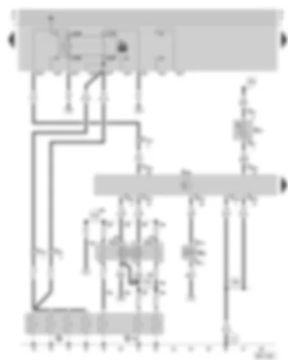 Wiring Diagram  SKODA OCTAVIA 1999 - Diesel direct injection system control unit - glow plugs - glow plug relay - coolant glow plugs - exhaust gas recirculation valve - intake manifold temperature sender