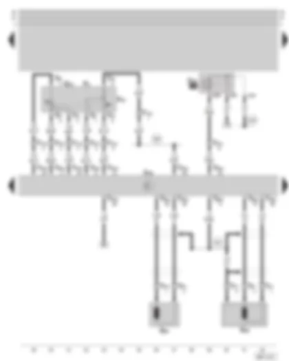 Wiring Diagram  SKODA OCTAVIA 1999 - Diesel direct injection system control unit - engine speed sender - diesel direct injection system relay