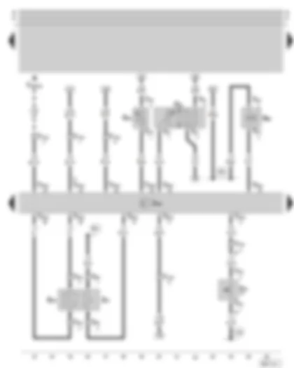 Wiring Diagram  SKODA OCTAVIA 1999 - Motronic control unit - lambda probe -  intake air temperature sender - altitude sender