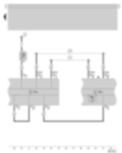 Wiring Diagram  SKODA OCTAVIA 2003 - ABS control unit - dash panel insert - fuse holder
