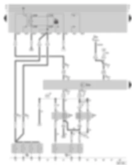 Wiring Diagram  SKODA OCTAVIA 2002 - Diesel direct injection system control unit - glow plugs - glow plug relay - coolant glow plugs