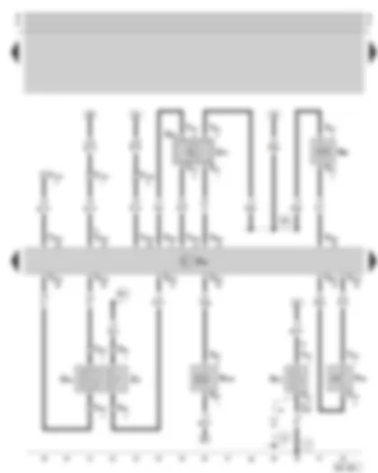 Электросхемa  SKODA OCTAVIA 2008 - блок управления Simos - лямбда-зонд - датчик количества и температуры всасываемого воздуха - электромагнитный клапан переключения всасывающего трубопровода - выключатель давления усилителя рулевого управления
