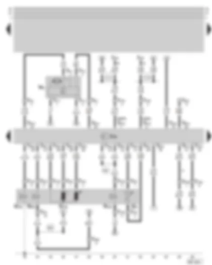 Wiring Diagram  SKODA OCTAVIA 2003 - Diesel direct injection system control unit - modulating piston movement sender - throttle valve positioner