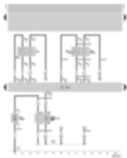 Wiring Diagram  SKODA OCTAVIA 2002 - Motronic control unit - lambda probe - lambda probe after catalytic converter - secondary air pump relay - secondary air pump motor